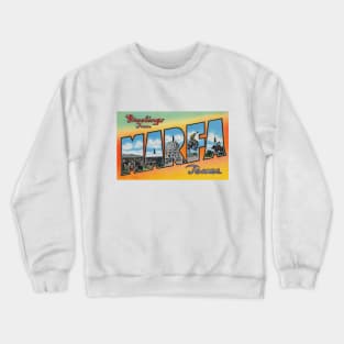 Greetings from Marfa, Texas - Vintage Large Letter Postcard Crewneck Sweatshirt